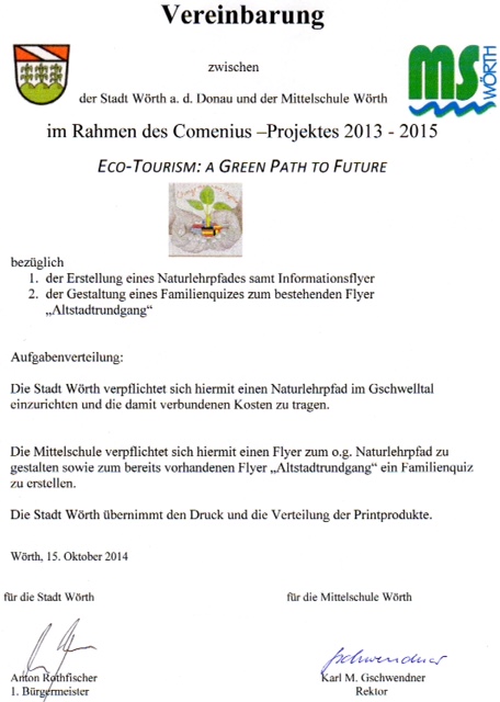 Comenius-Vereinbarung Comenius-Vereinbarung